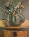 Flower vase wine glass and spoon 1908 cubist Pablo Picasso